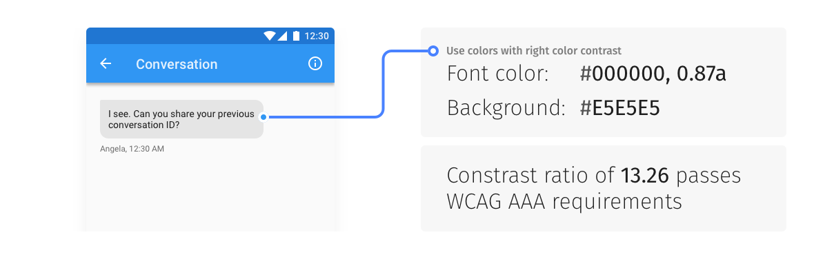 Font color with complying with W3C web standards
